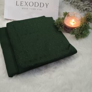 Dark green 2 piece unstitched winter suit fabric by LEXODDY